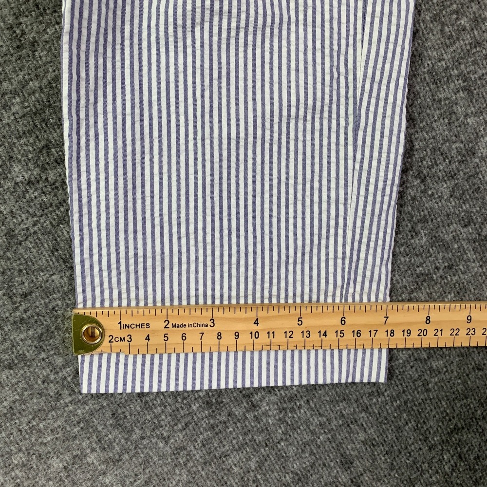 Polo Ralph Lauren Pleated Pants Men 32x32 Seersucker Blue Striped Old Money Luxe - Picture 11 of 12